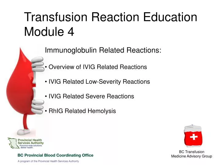 transfusion reaction education module 4