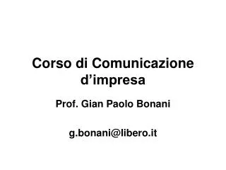 corso di comunicazione d impresa