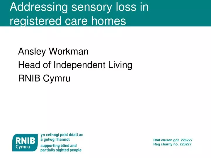 addressing sensory loss in registered care homes