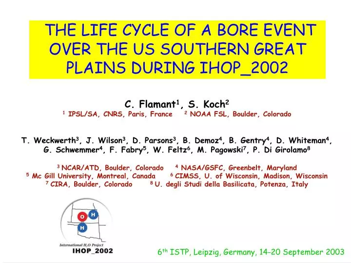 the life cycle of a bore event over the us southern great plains during ihop 2002