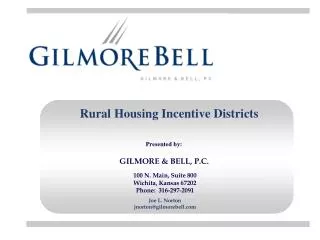 Rural Housing Incentive Districts