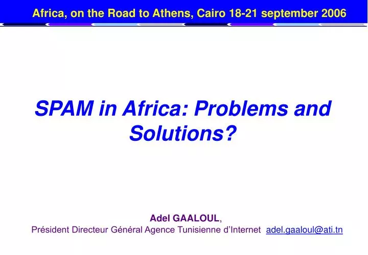 spam in africa problems and solutions