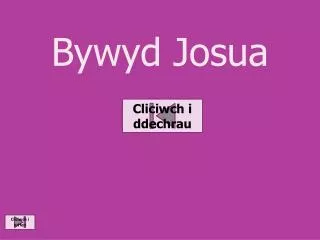 bywyd josua