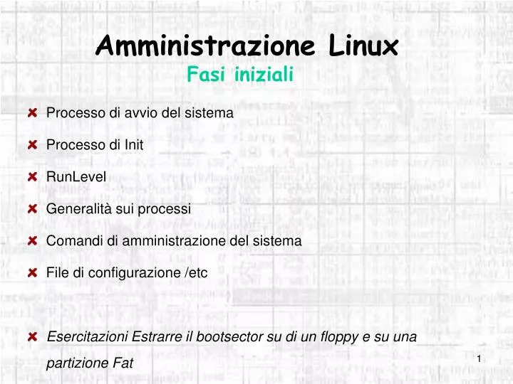 amministrazione linux fasi iniziali