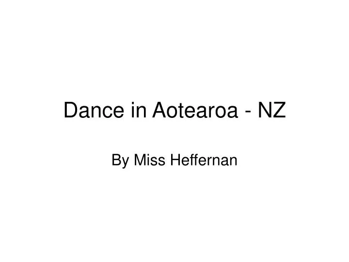 dance in aotearoa nz