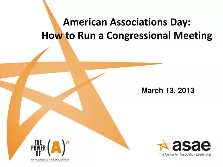 american associations day how to run a congressional meeting