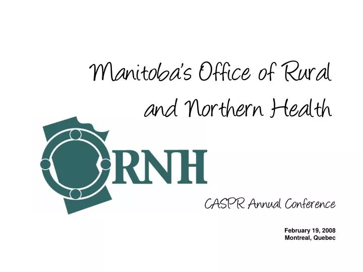 manitoba s office of rural and northern health