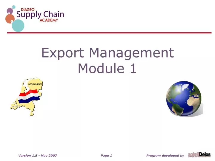 export management module 1
