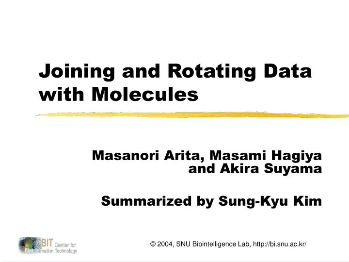 joining and rotating data with molecules