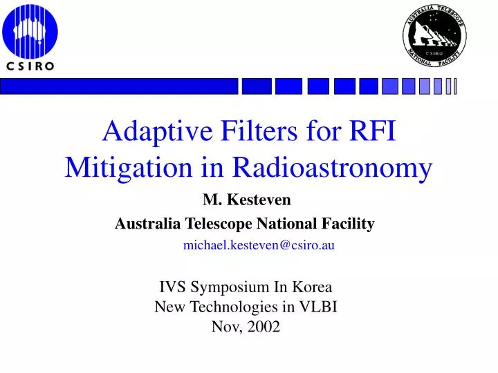 adaptive filters for rfi mitigation in radioastronomy
