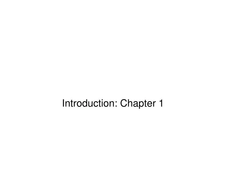 introduction chapter 1