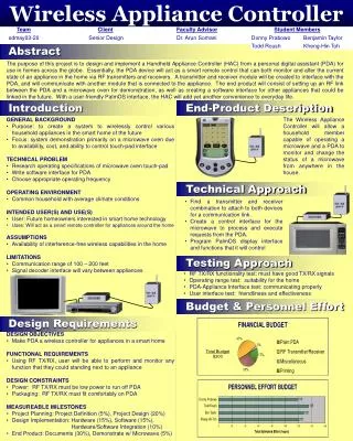 Wireless Appliance Controller