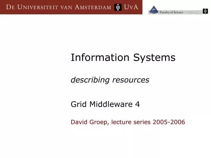 information systems describing resources