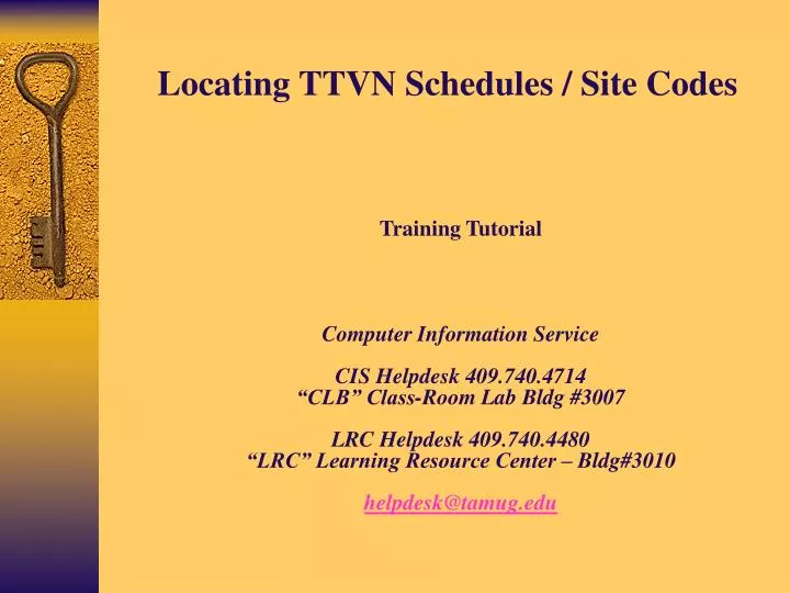 locating ttvn schedules site codes