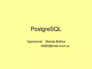 postgresql