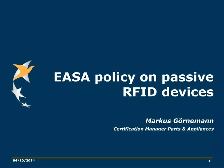 easa policy on passive rfid devices