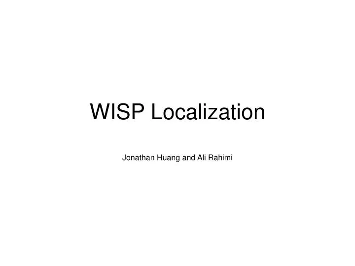 wisp localization
