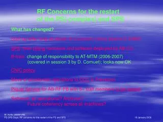 RF Concerns for the restart of the PS(-complex) and SPS
