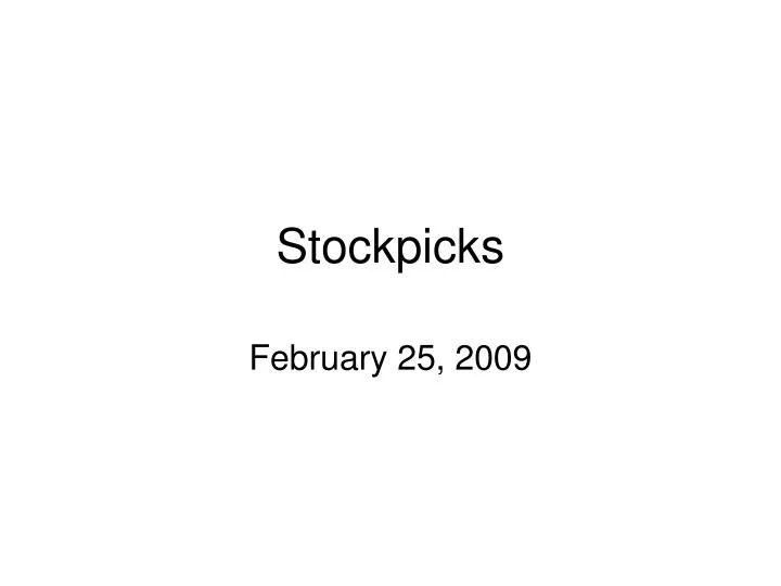 stockpicks