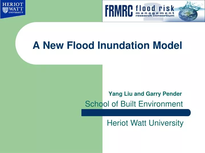 a new flood inundation model