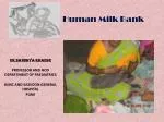 Human Milk Bank - slide 1
