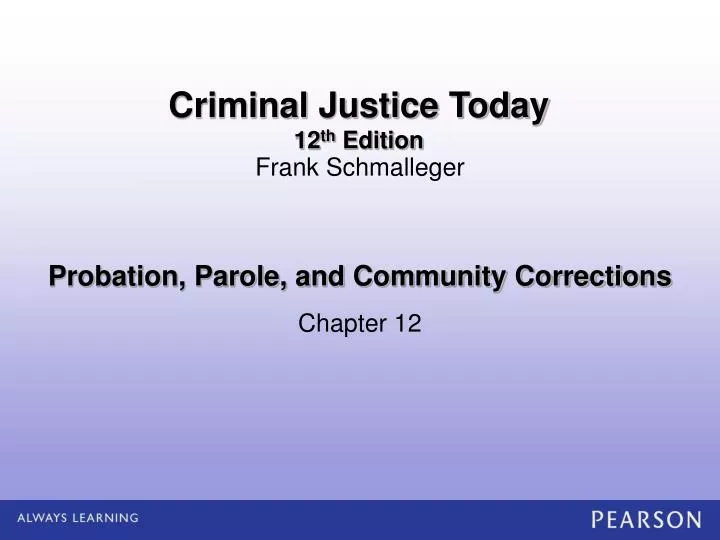 probation parole and community corrections
