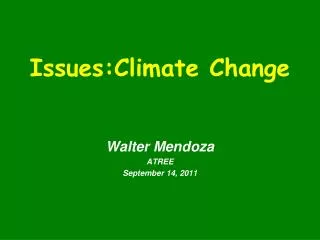 Issues:Climate Change