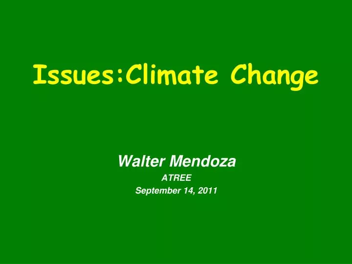issues climate change
