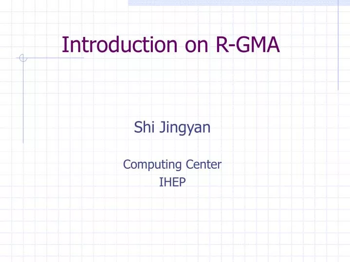 introduction on r gma