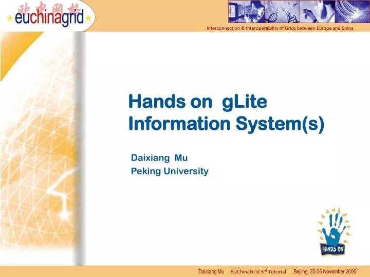 hands on glite information system s