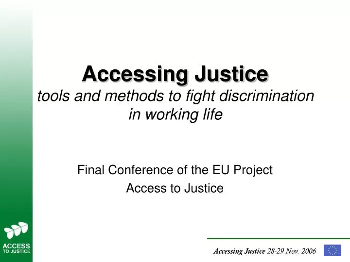 accessing justice tools and methods to fight discrimination in working life