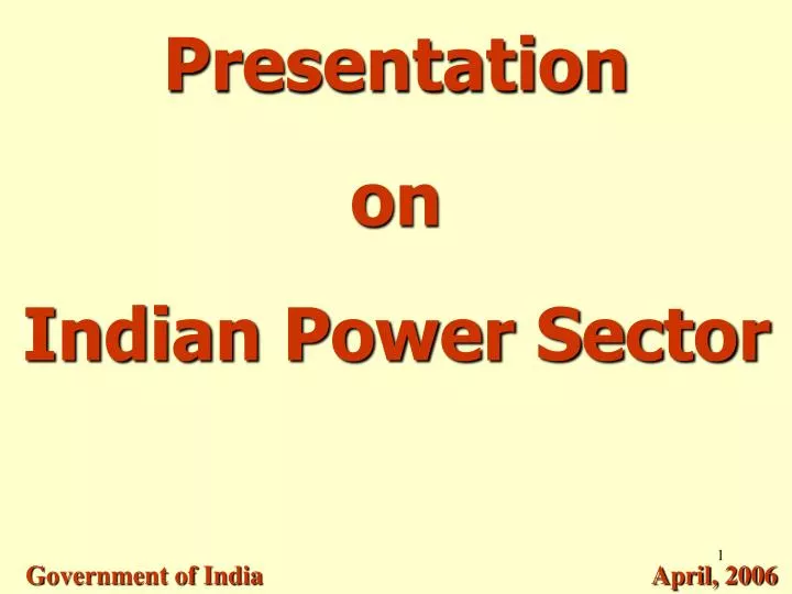 presentation on indian power sector