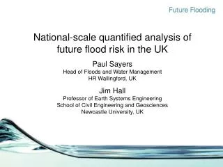 National-scale quantified analysis of future flood risk in the UK
