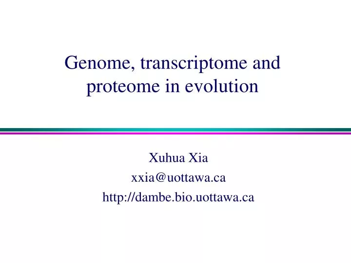 genome transcriptome and proteome in evolution