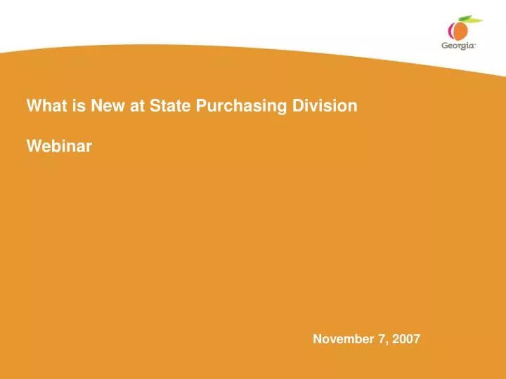 what is new at state purchasing division webinar