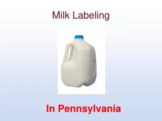 Milk Labeling
