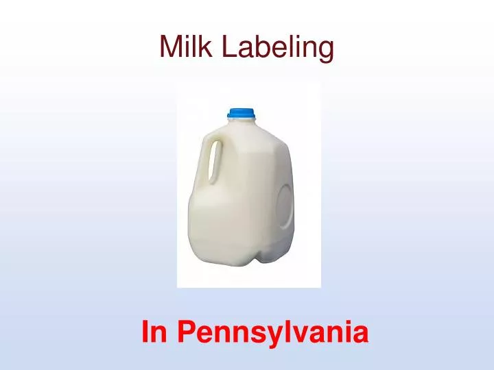 milk labeling