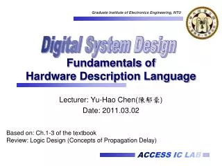 Fundamentals of Hardware Description Language