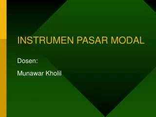 instrumen pasar modal