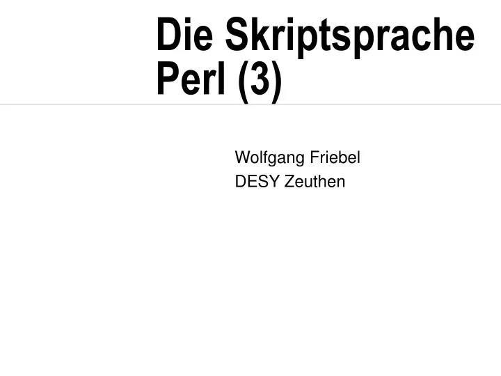 die skriptsprache perl 3