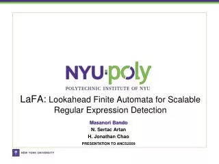 LaFA: Lookahead Finite Automata for Scalable Regular Expression Detection