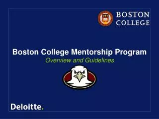 Boston College Mentorship Program Overview and Guidelines