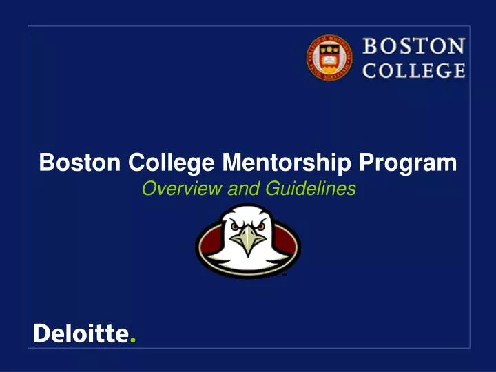 boston college mentorship program overview and guidelines