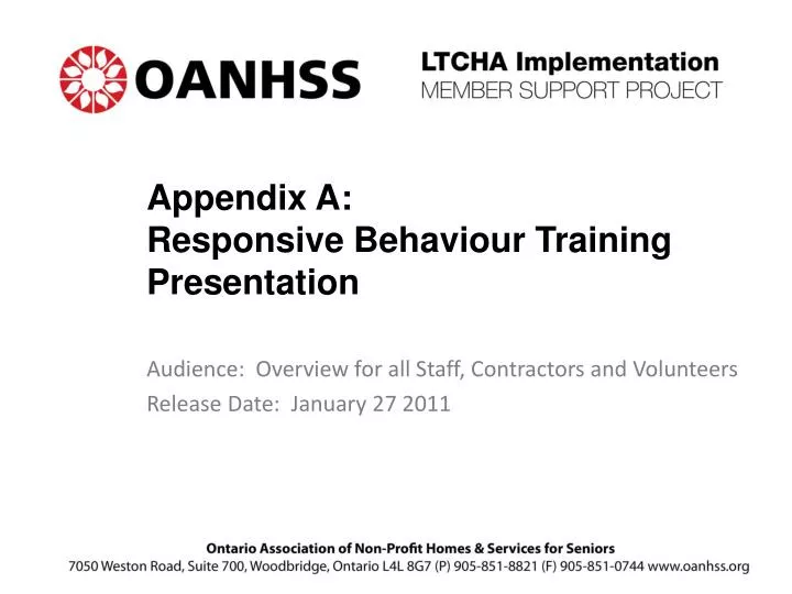 appendix a responsive behaviour training presentation