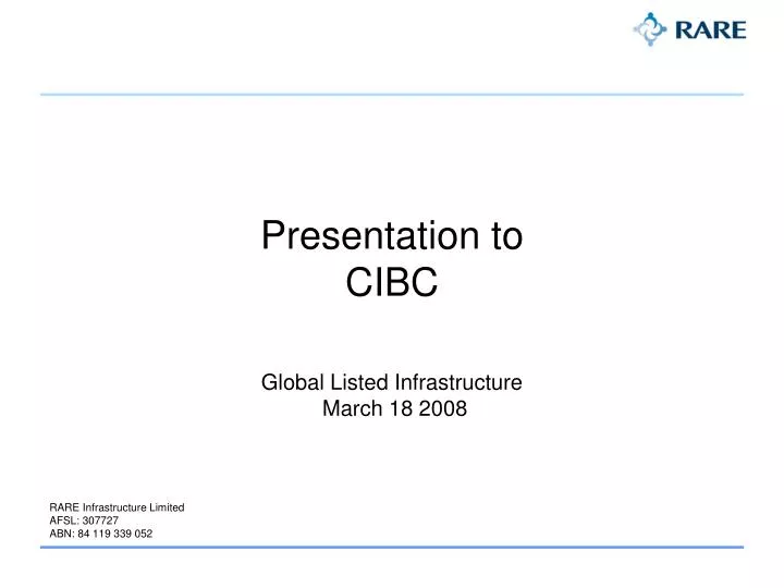 presentation to cibc
