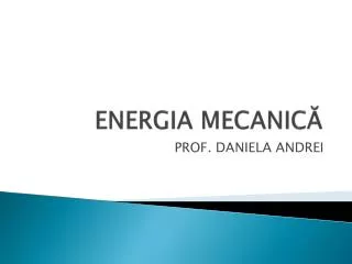 energia mecanic