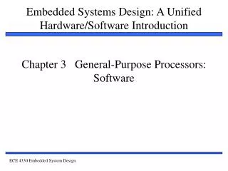 Chapter 3 General-Purpose Processors: Software
