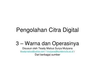 pengolahan citra digital