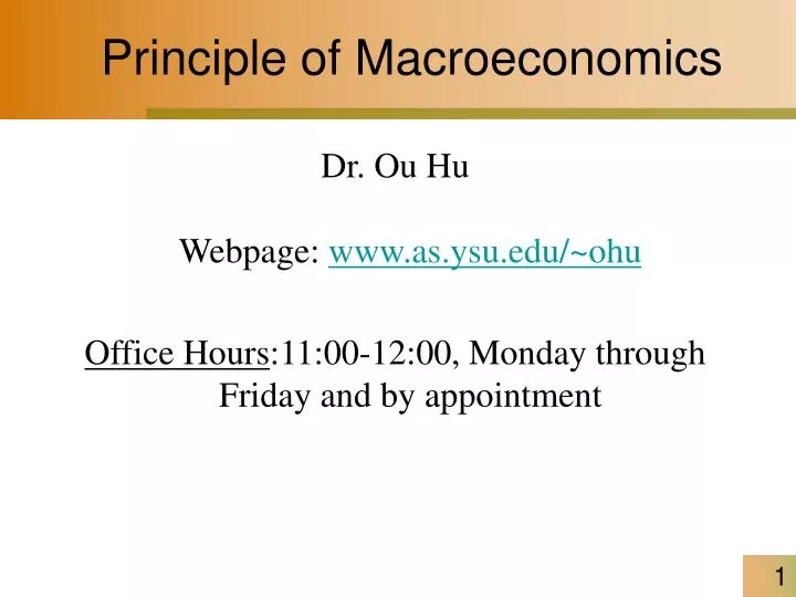 principle of macroeconomics
