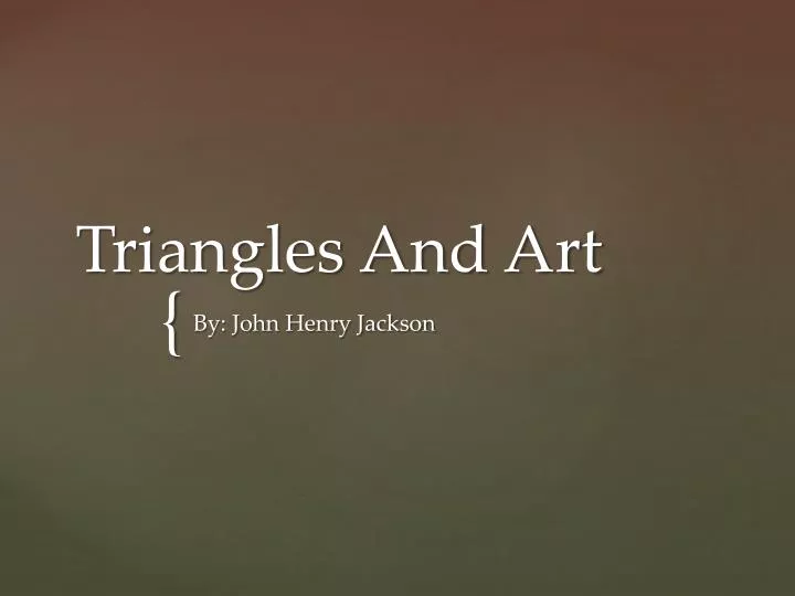triangles and art